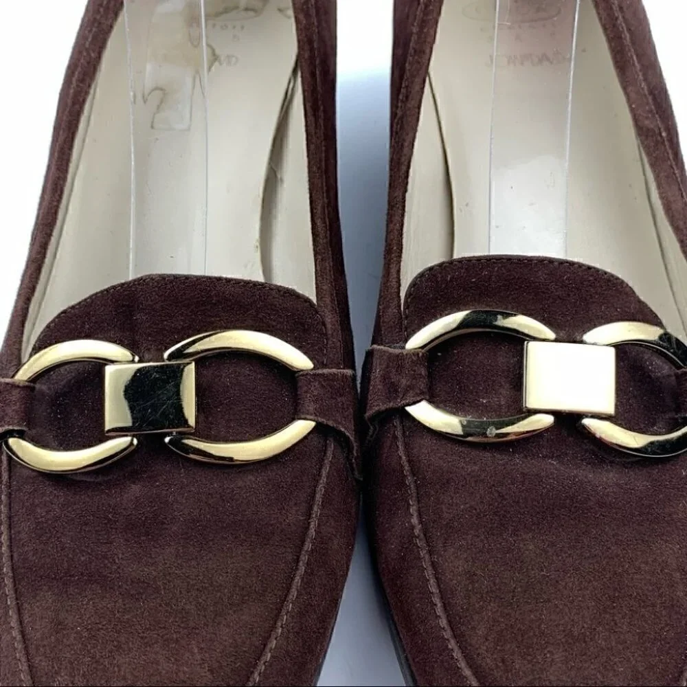 Circa Joan & david heels 8.5 Cjnadina brown suede